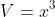 V=x^{3}