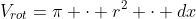 V_{rot}=\pi \cdot r^2 \cdot dx