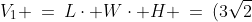 V_1 \:=\:L\cdot W\cdot H \:=\:(3\sqrt{2})(3\sqrt{2})(36) \:=\:648\text{ in}^3
