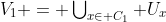 V_1 = \textstyle\bigcup_{x\in C_1} U_x