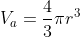 V_a=\frac{4}{3}\pi{r^3}