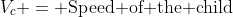 V_c = \text{Speed of the child}