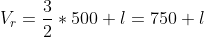 V_r=\frac{3}{2}*500 l=750 l