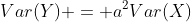 Var(Y) = a^2Var(X)