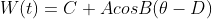 W(t)=C+AcosB(\theta-D)