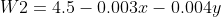 W2=4.5-0.003x-0.004y