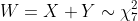 W=X+Y\sim\chi^2_7