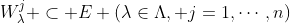 W_\lambda^j \subset E (\lambda\in\Lambda, j=1,\cdots,n)