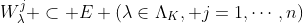 W_\lambda^j \subset E (\lambda\in\Lambda_K, j=1,\cdots,n)