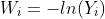 W_{i}=-ln(Y_{i})