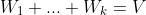 W_1+...+W_k=V