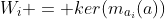 W_i = ker(m_{a_i}(a))