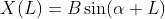 X(L)=B\sin(\alpha L)