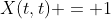 X(t,t) = 1