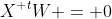 X^{\textsc t}W = 0
