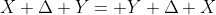 X \Delta Y= Y \Delta X