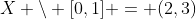 X \backslash [0,1] = (2,3)