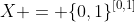 X = \{0,1\}^{[0,1]}
