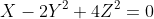 X-2Y^2+4Z^2=0