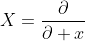 X=\frac{\partial}{\partial x}