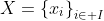 X=\left\{x_i\right\}_{i\in I}