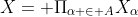 X= \Pi_{\alpha \in A}X_\alpha