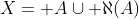 X= A\cup \aleph(A)