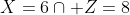 X=6\cap Z=8