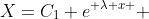 X=C_1 e^{ \lambda x } 
