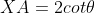 XA=2cot\theta