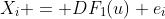 X_i = DF_1(u) e_i