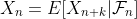 X_n=E[X_{n+k}|\mathcal{F}_n]