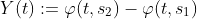Y(t):=\varphi(t,s_{2})-\varphi(t,s_{1})