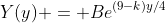 Y(y) = Be^{(9-k)y/4}