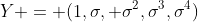 Y = (1,\sigma, \sigma^2,\sigma^3,\sigma^4)