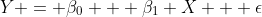 Y = \beta_0 + \beta_1 X + \epsilon