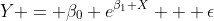 Y = \beta_0 e^{\beta_1 X} + \epsilon