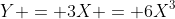 Y = 3X = 6X^3