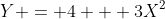 Y = 4 + 3X^2