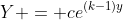 Y = ce^{(k-1)y}