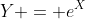 Y = e^X