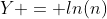 Y = ln(n)