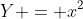 Y = x^2