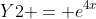 Y2 = e^4^x