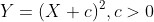Y=(X+c)^2,c>0