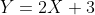 Y=2X+3