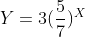 Y=3(\frac{5}{7})^X