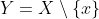 Y=X\setminus\{x\}