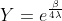Y=e^{\frac{\beta}{4\lambda}}