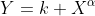Y=k X^{\alpha}